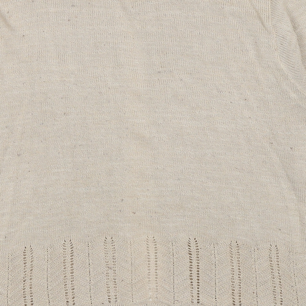 Womens UK Size 16 Compliments Beige Cardigan Jumper
