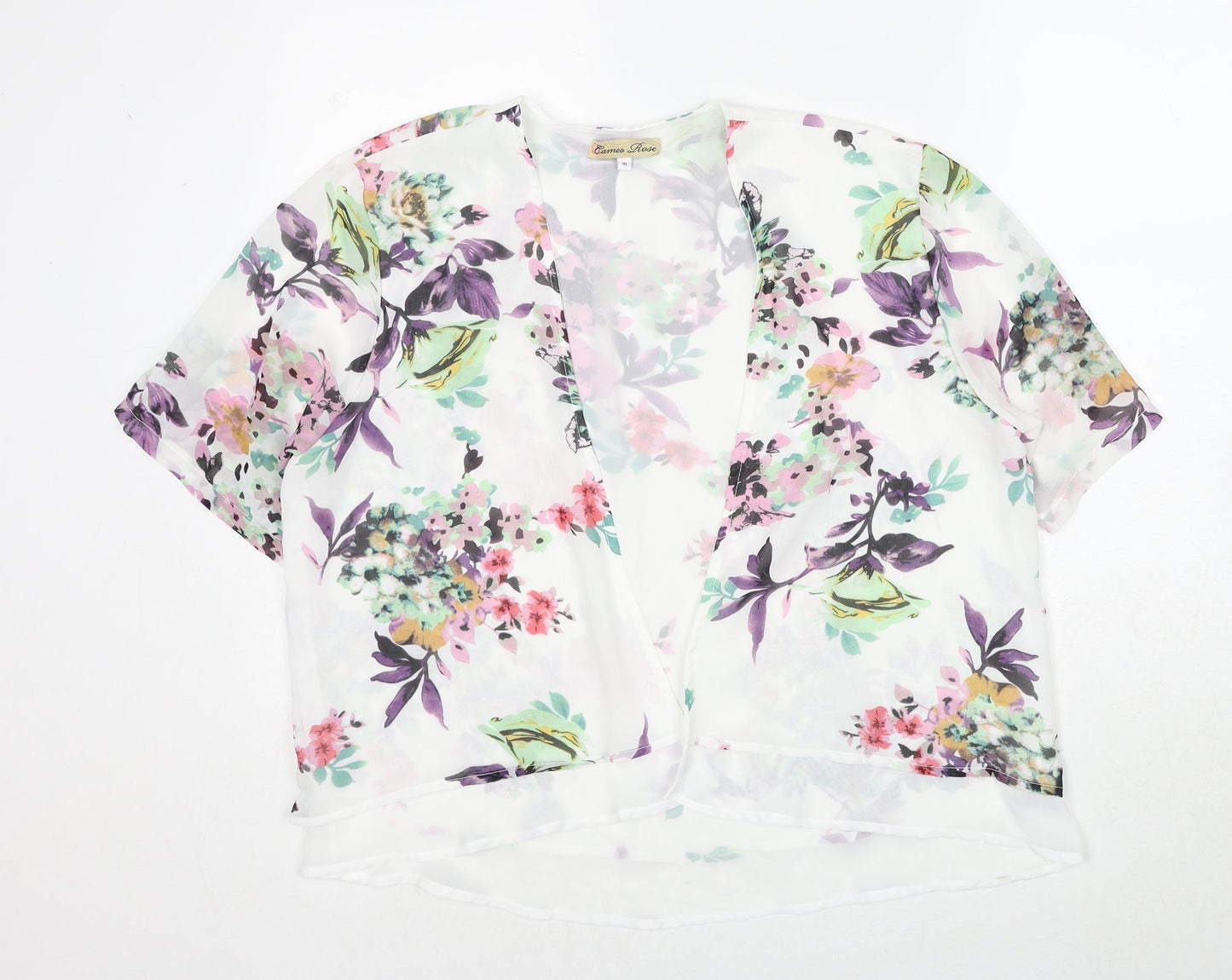 Womens UK Size 10 Cameo Rose White Cardigan Jumper