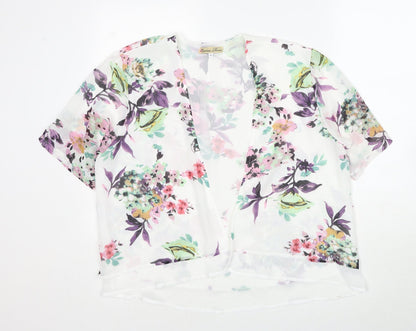 Womens UK Size 10 Cameo Rose White Cardigan Jumper