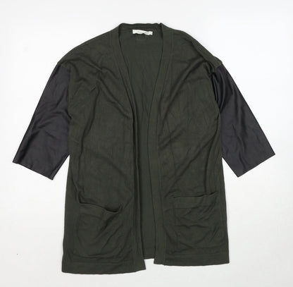 Lamorena Womens Green V-Neck Viscose Cardigan Jumper Size 10