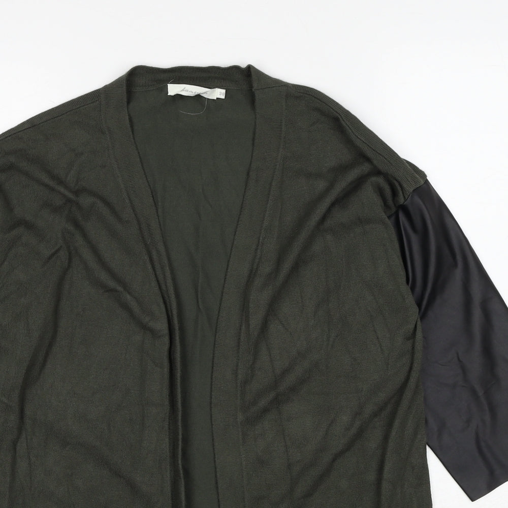 Lamorena Womens Green V-Neck Viscose Cardigan Jumper Size 10