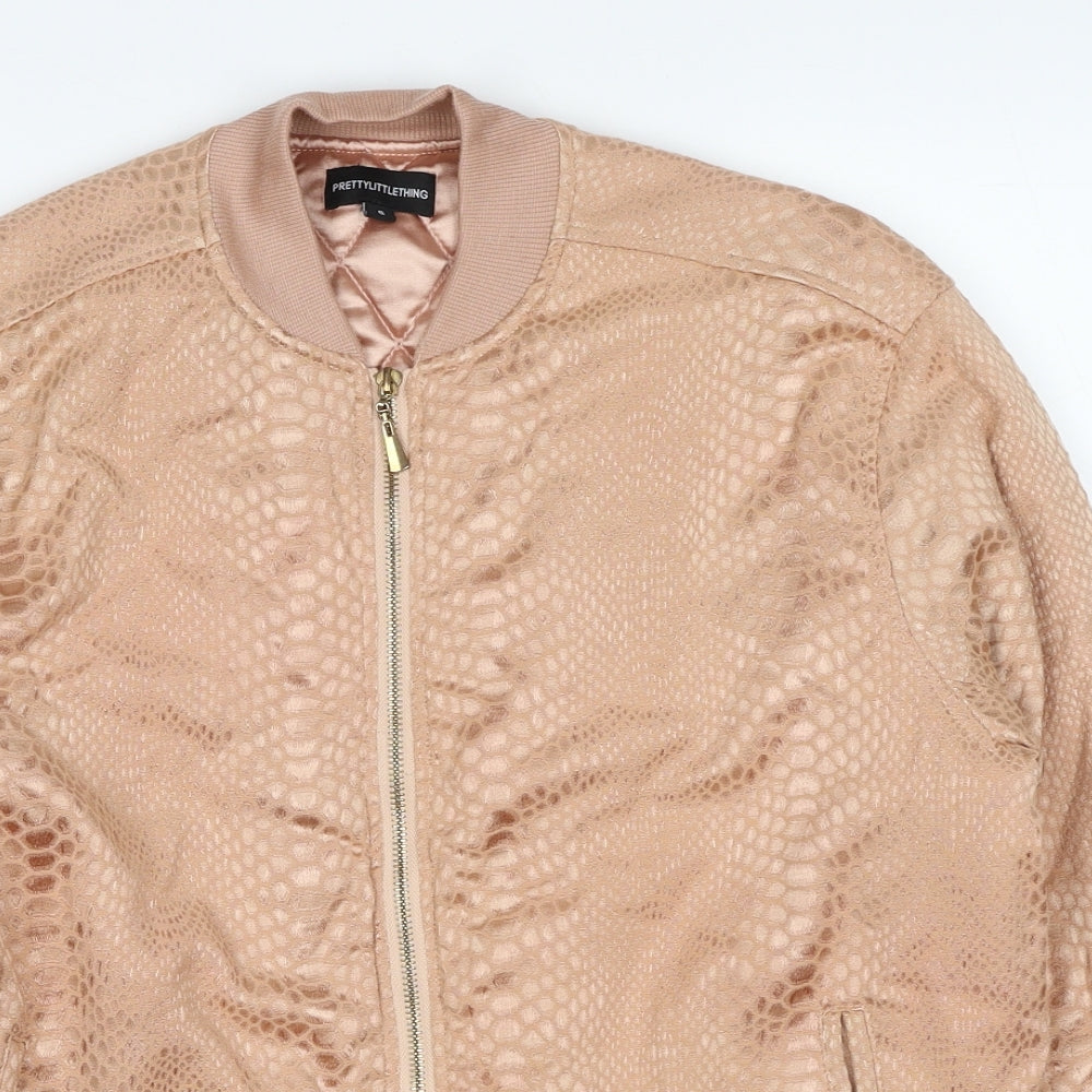 Womens UK Size 6 PRETTYLITTLETHING Pink Bomber Jacket