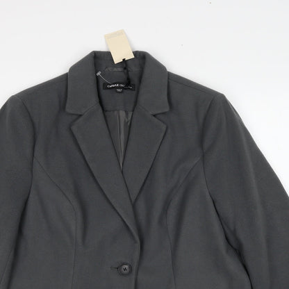 Capsule Womens Grey Polyester Jacket Blazer Size 14