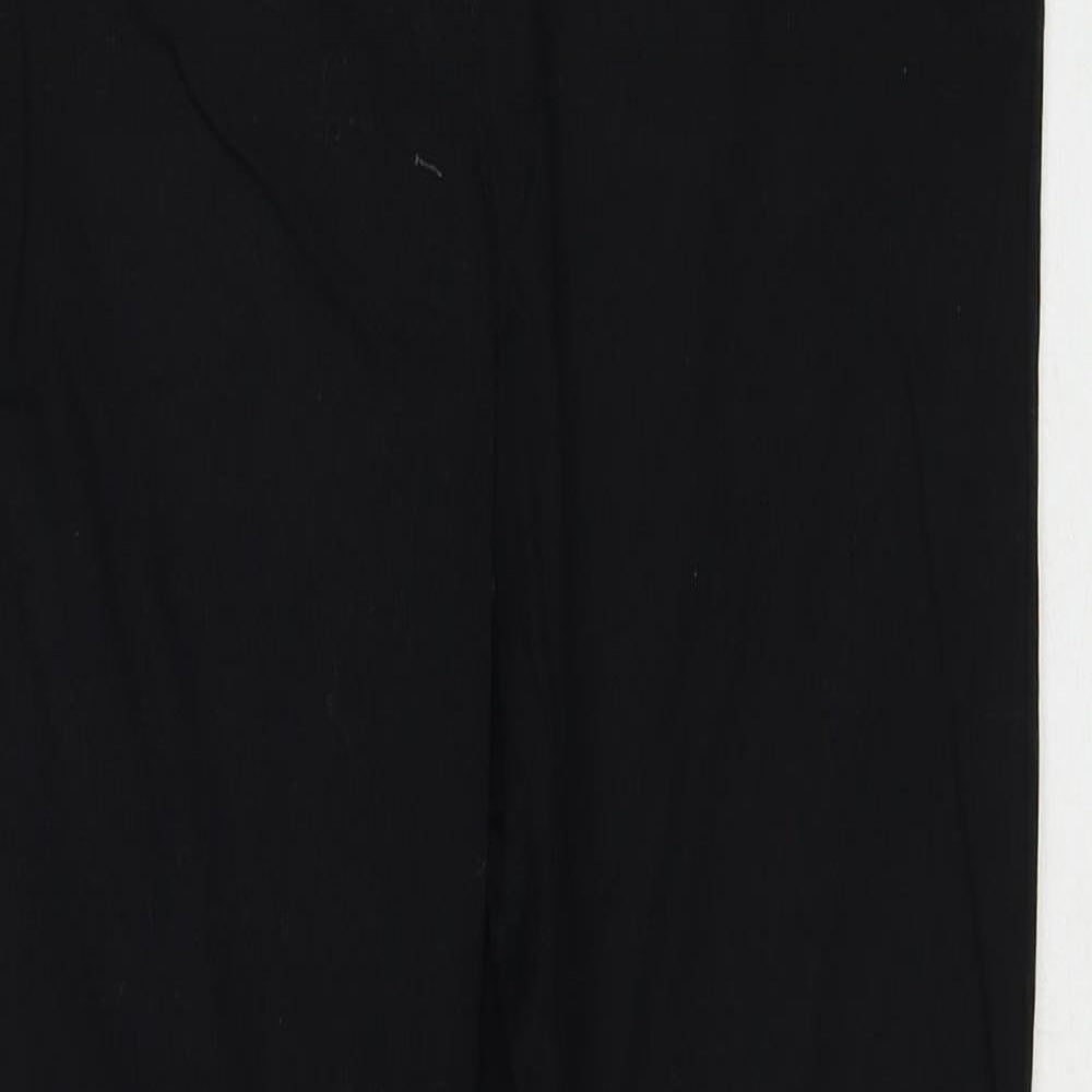 Cosna Womens Black Cotton Trousers Size 10 Regular Zip