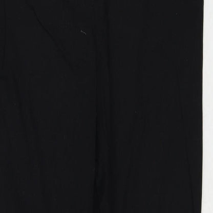 Cosna Womens Black Cotton Trousers Size 10 Regular Zip