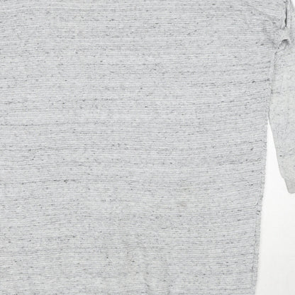 ASOS Womens Grey Polyester Jumper Dress Size 6 Round Neck Pullover