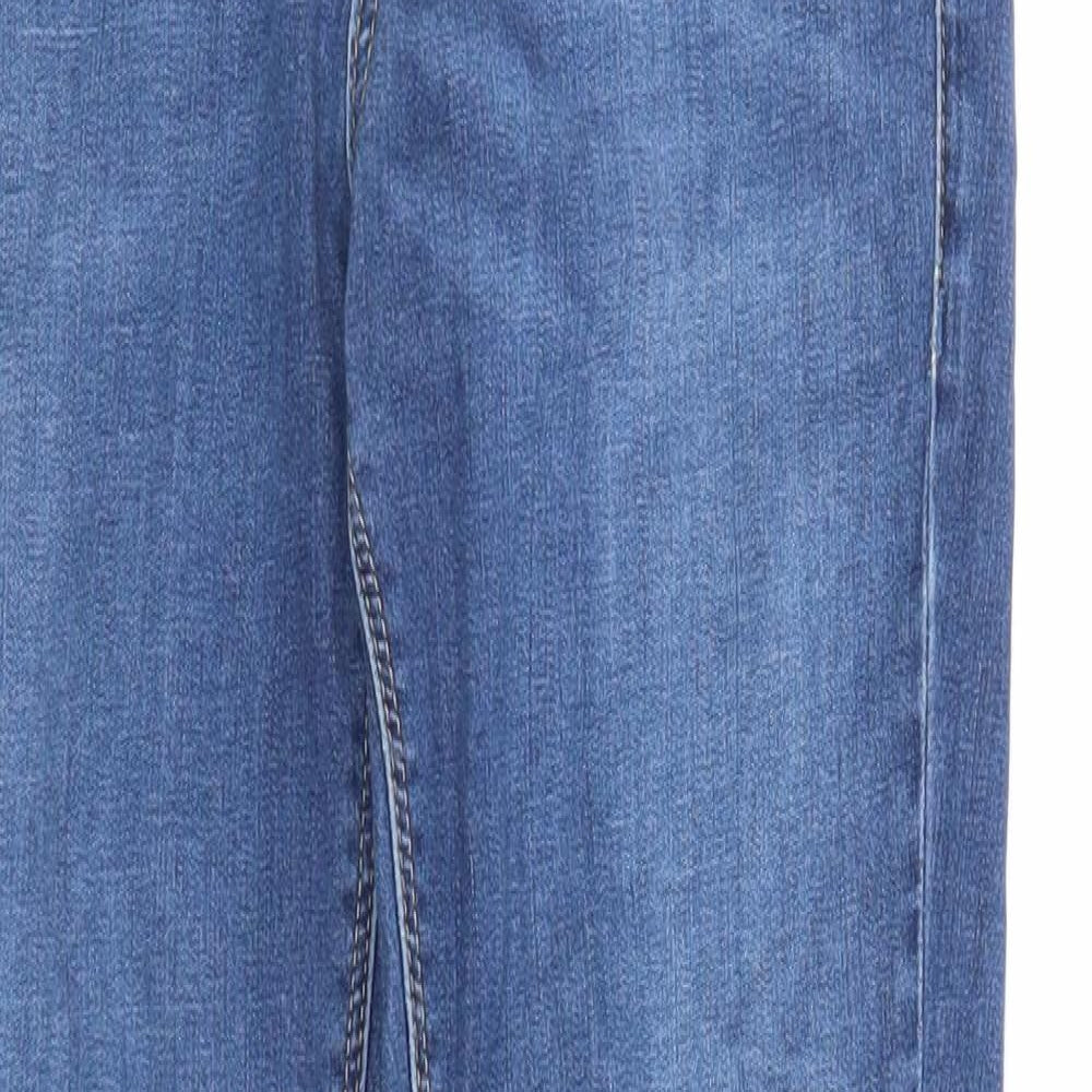 Topshop Womens Blue Cotton Skinny Jeans Size 28 in L30 in Regular Zip
