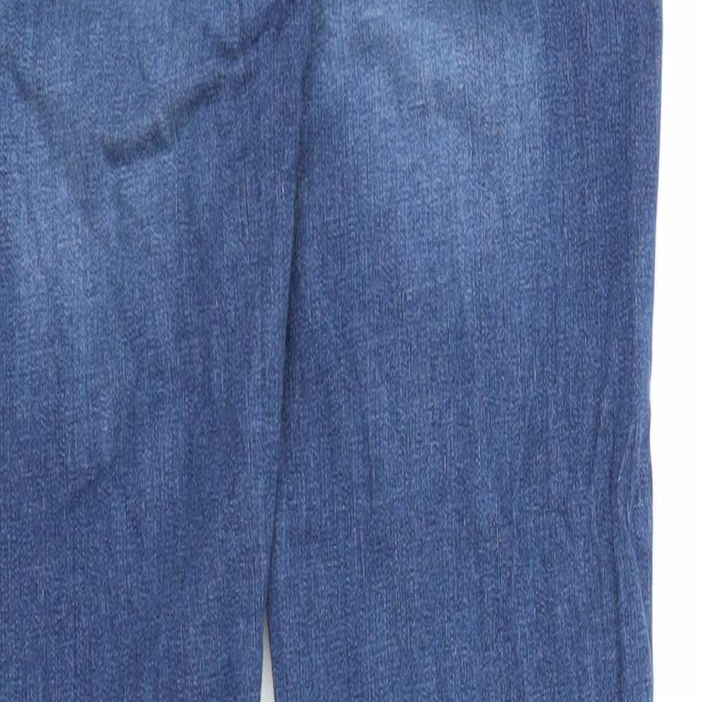 Topshop Womens Blue Cotton Skinny Jeans Size 28 in L30 in Regular Zip
