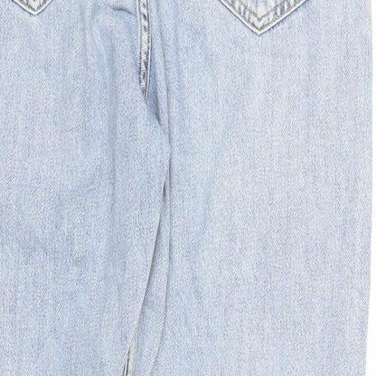Topshop Womens Blue Cotton Straight Jeans Size 25 in L32 in Regular Zip