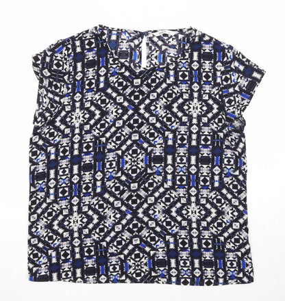 Womens UK Size 14 Only Blue Basic Blouse