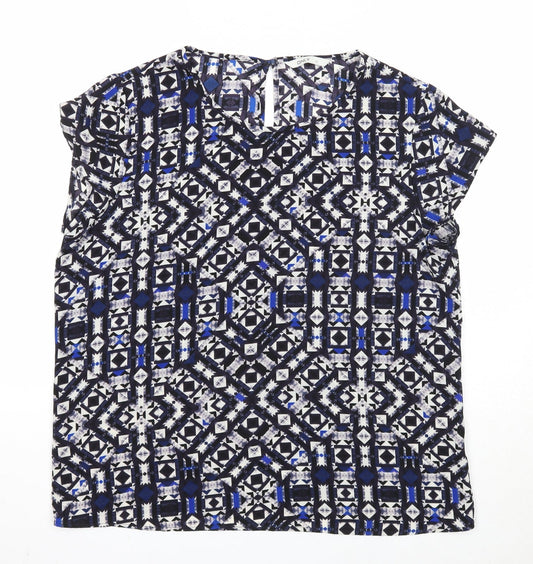 Womens UK Size 14 Only Blue Basic Blouse