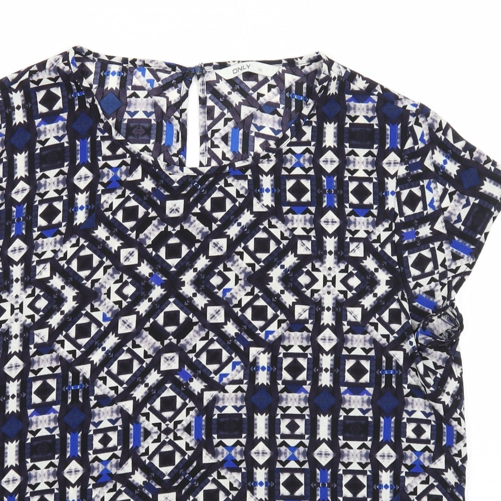 Womens UK Size 14 Only Blue Basic Blouse