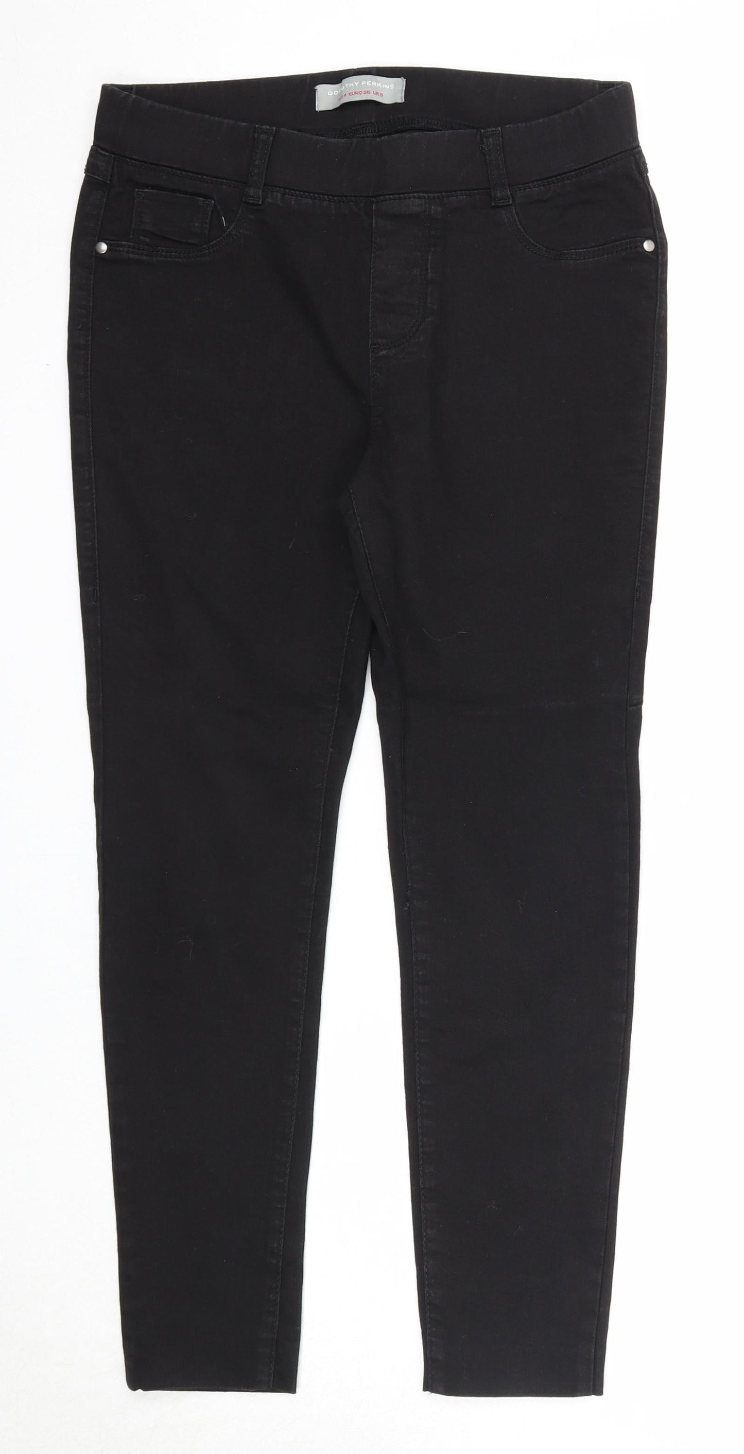 Dorothy Perkins Womens Black Cotton Skinny Jeans Size 8 Regular