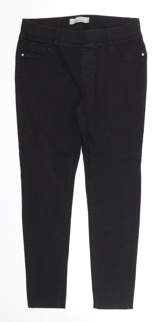 Dorothy Perkins Womens Black Cotton Skinny Jeans Size 8 Regular