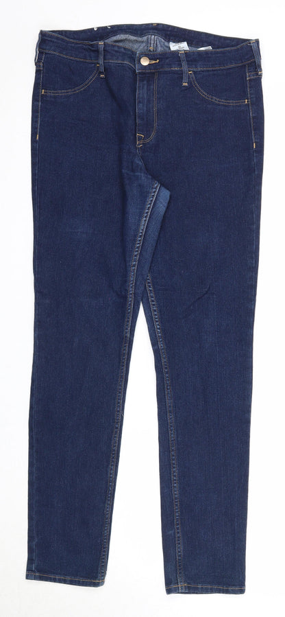 Womens UK Size 32 in H&M Regular Fit Straight Blue Jeans