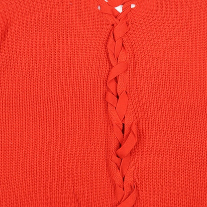 Womens UK Size M Capsule Orange Pullover Jumper