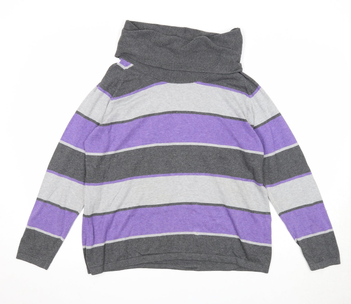 Womens UK Size 4 Marble Multicoloured Pullover Jumper