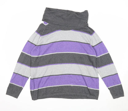 Womens UK Size 4 Marble Multicoloured Pullover Jumper