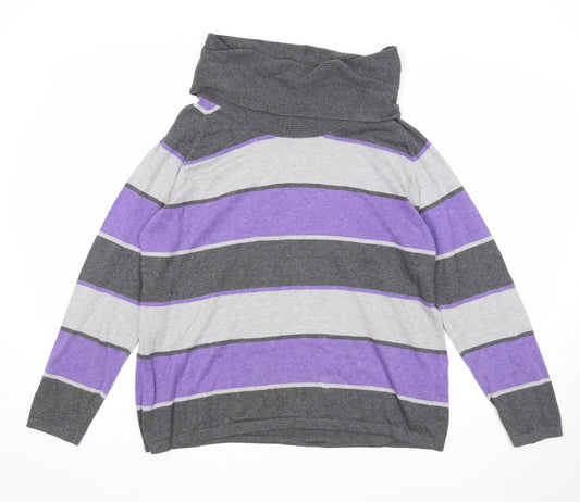 Womens UK Size 4 Marble Multicoloured Pullover Jumper