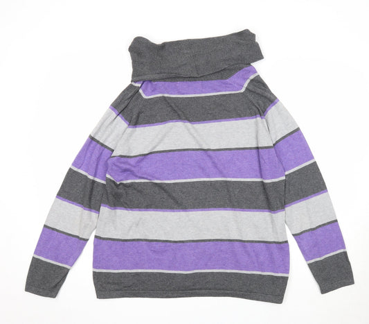 Womens UK Size 4 Marble Multicoloured Pullover Jumper