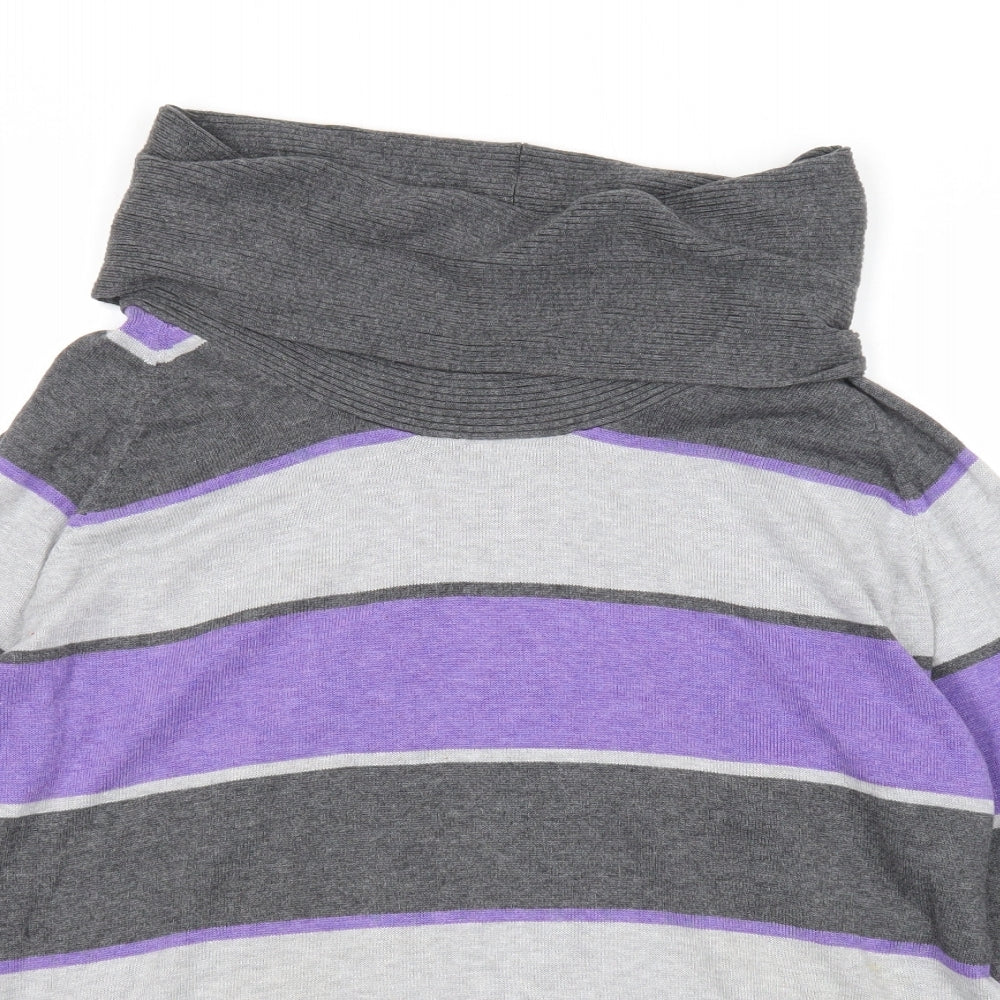Womens UK Size 4 Marble Multicoloured Pullover Jumper