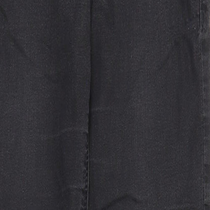 Dorothy Perkins Womens Black Cotton Skinny Jeans Size 8 Regular Zip
