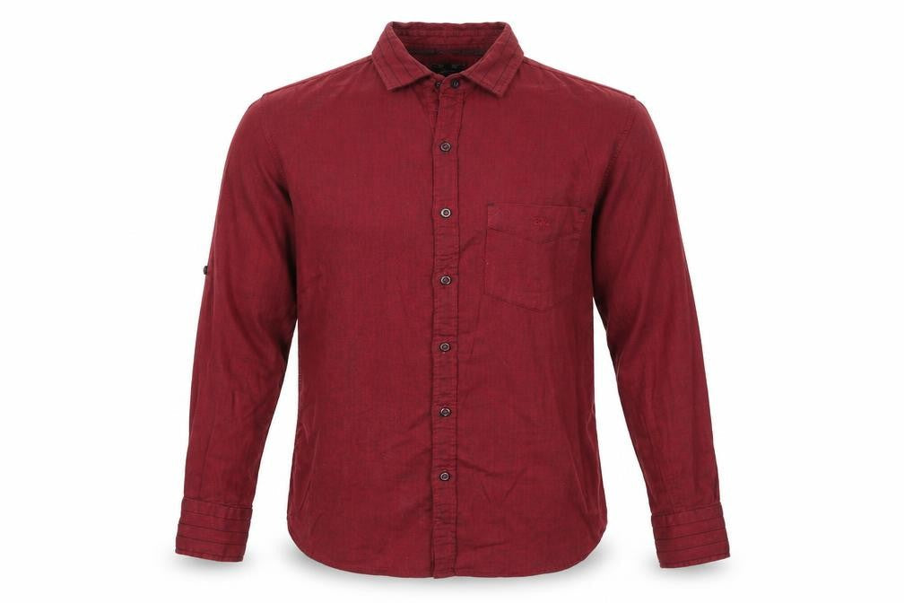 Mens UK Size S Blue Frog Red  Button-Up Long Sleeve Casual Shirt