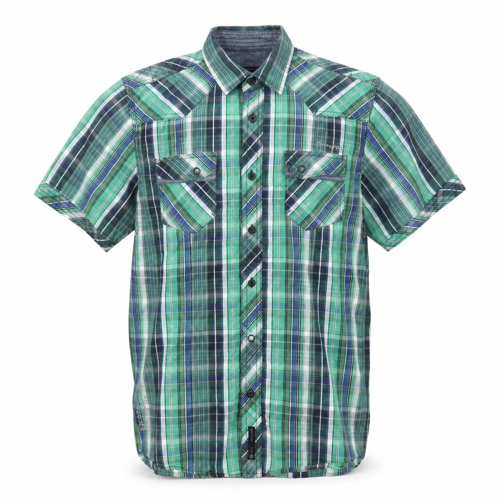 Mens UK Size M D Code Multicoloured  Button-Up Short Sleeve Casual Shirt