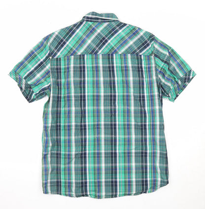 Mens UK Size M D Code Multicoloured  Button-Up Short Sleeve Casual Shirt