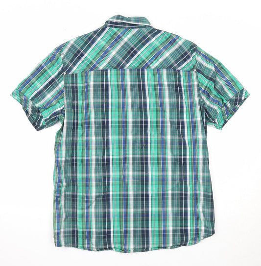 Mens UK Size M D Code Multicoloured  Button-Up Short Sleeve Casual Shirt