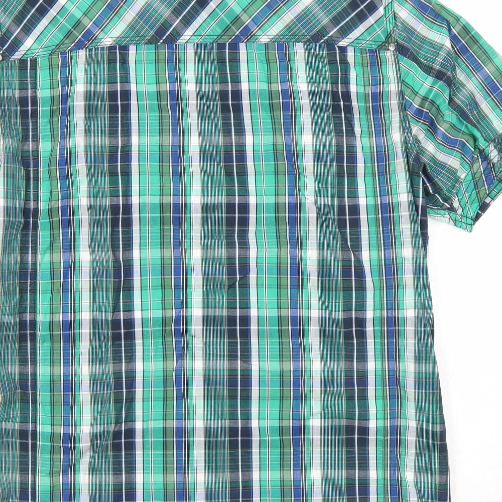 Mens UK Size M D Code Multicoloured  Button-Up Short Sleeve Casual Shirt