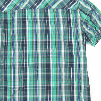 Mens UK Size M D Code Multicoloured  Button-Up Short Sleeve Casual Shirt