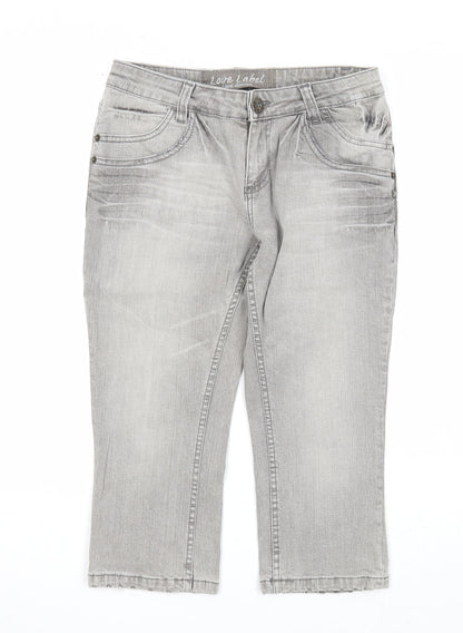 Womens UK Size 10 Love Label Regular Fit Straight Grey Jeans