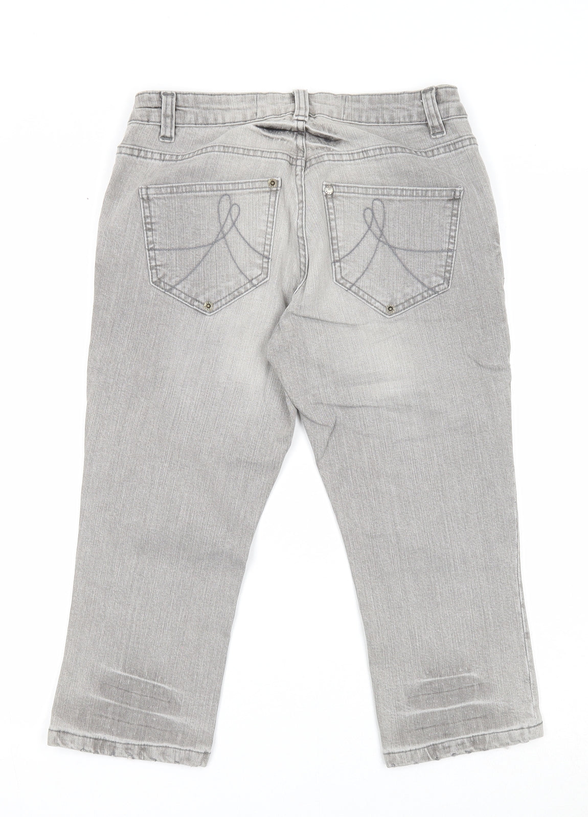 Womens UK Size 10 Love Label Regular Fit Straight Grey Jeans