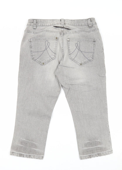 Womens UK Size 10 Love Label Regular Fit Straight Grey Jeans