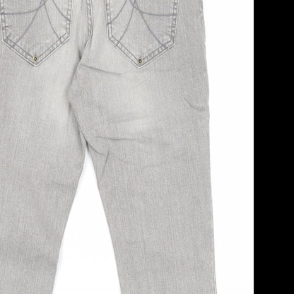 Womens UK Size 10 Love Label Regular Fit Straight Grey Jeans