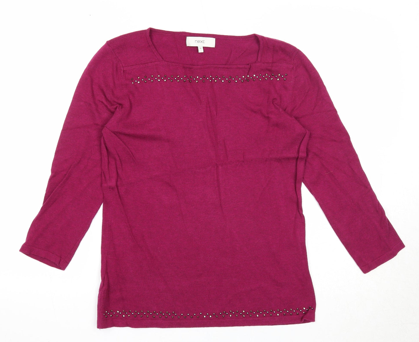 Womens UK Size 12 NEXT Purple Pullover Jumper