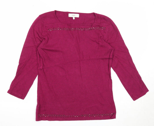 Womens UK Size 12 NEXT Purple Pullover Jumper