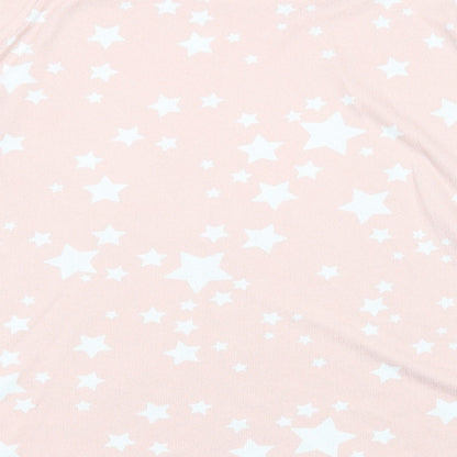 Dorothy Perkins Womens Pink Round Neck Geometric Polyester Pullover Jumper Size M - Star Pattern