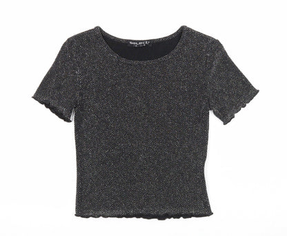 Womens UK Size 10 Select Black Basic T-Shirt