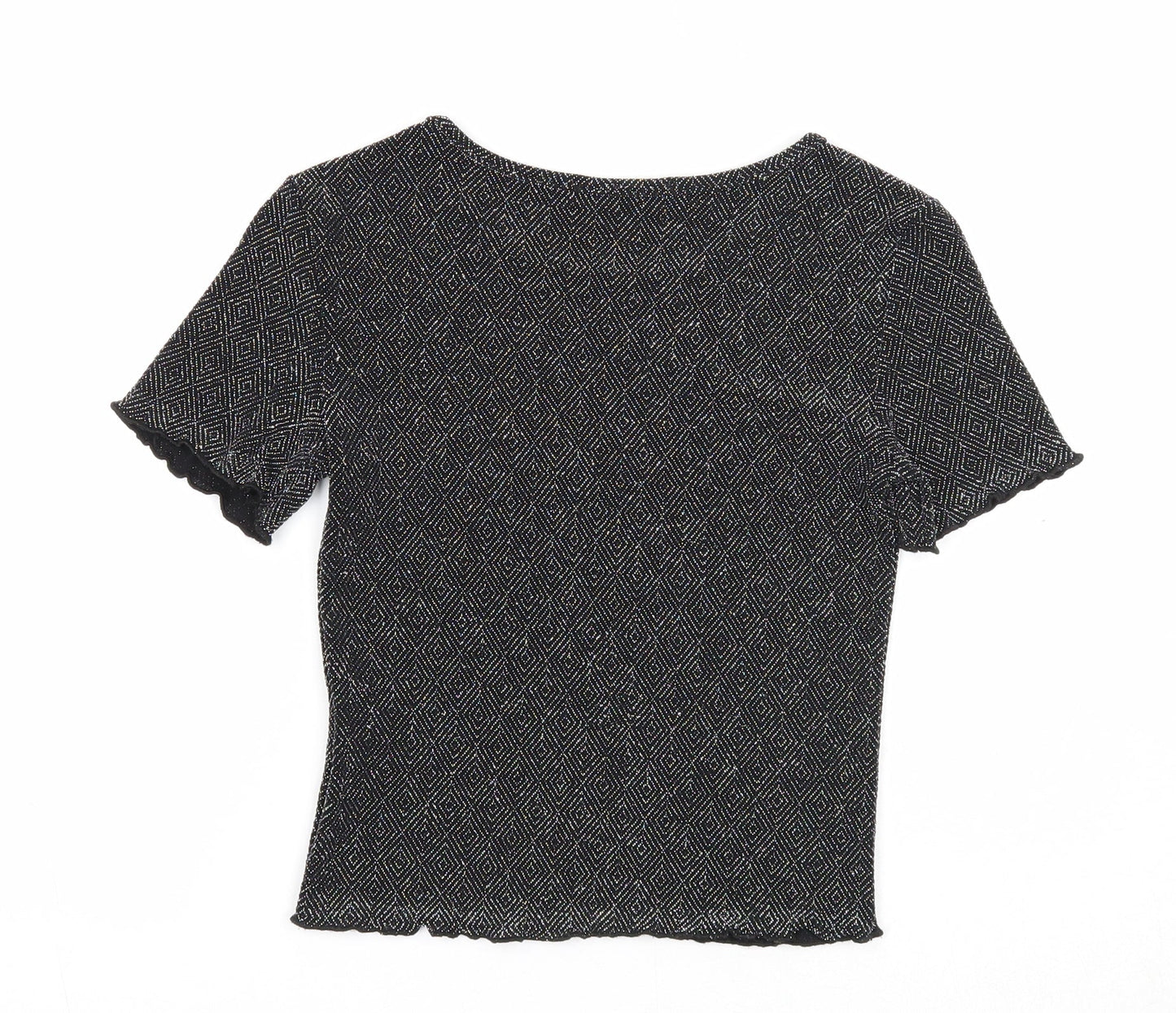 Womens UK Size 10 Select Black Basic T-Shirt