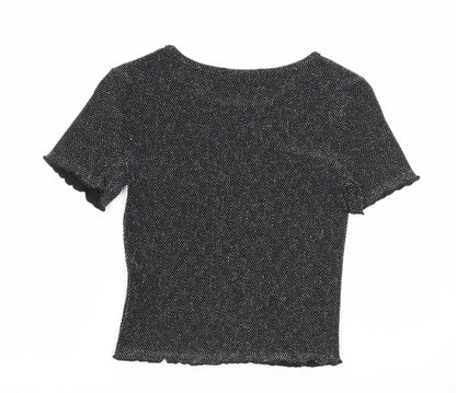 Womens UK Size 10 Select Black Basic T-Shirt