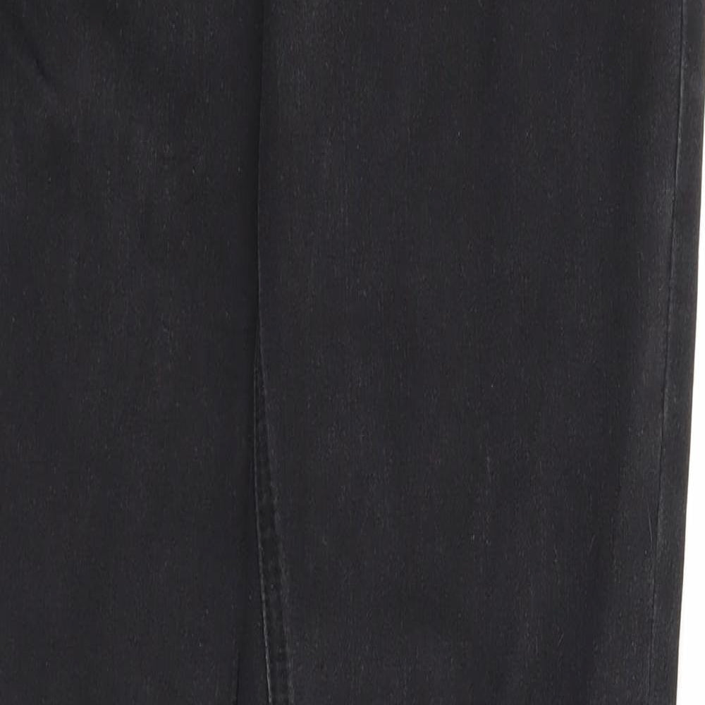 S.insay Womens Black Cotton Straight Jeans Size 12 Regular Zip