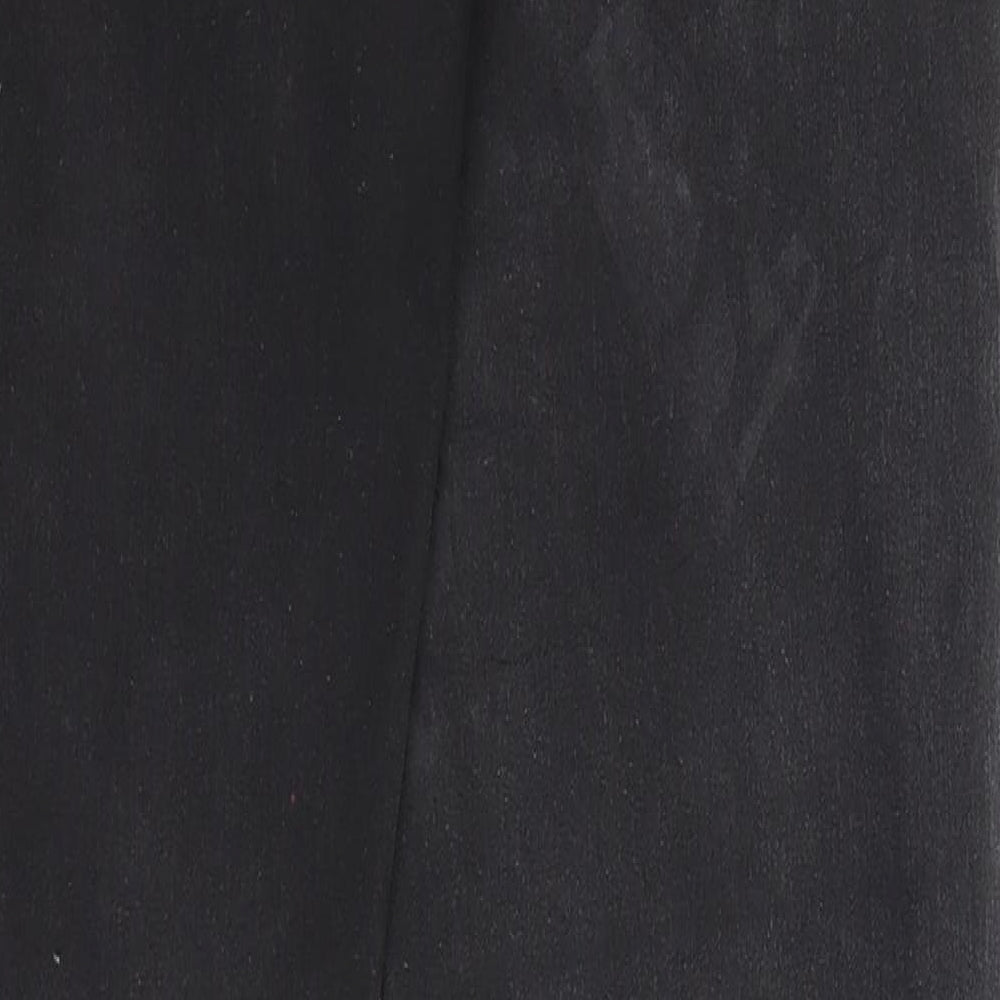 S.insay Womens Black Cotton Straight Jeans Size 12 Regular Zip