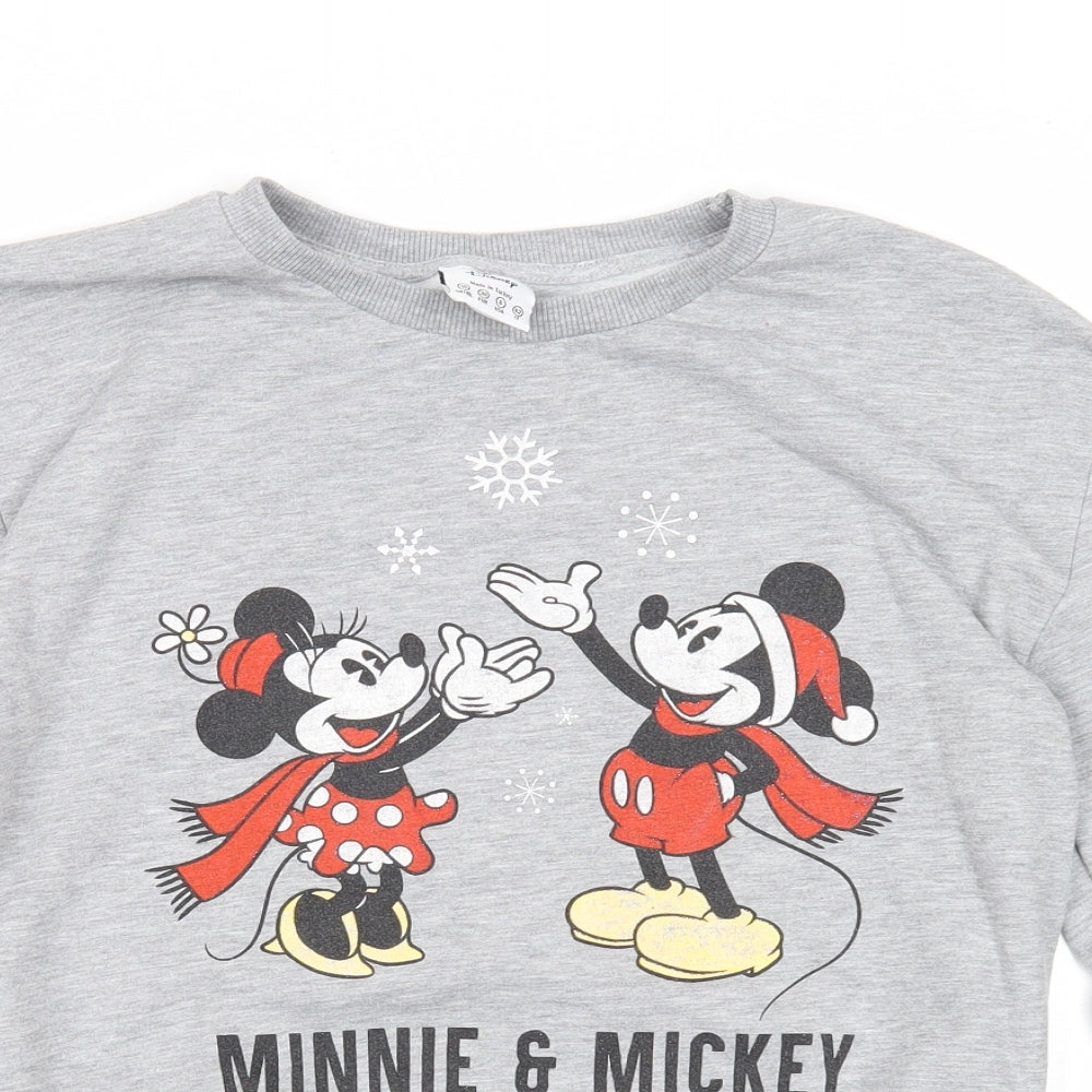 Womens UK Size 10 Disney Grey Pullover Sweatshirt
