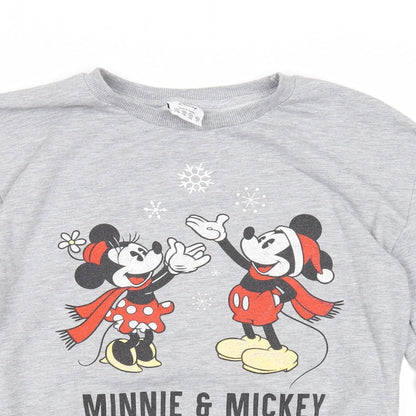 Womens UK Size 10 Disney Grey Pullover Sweatshirt
