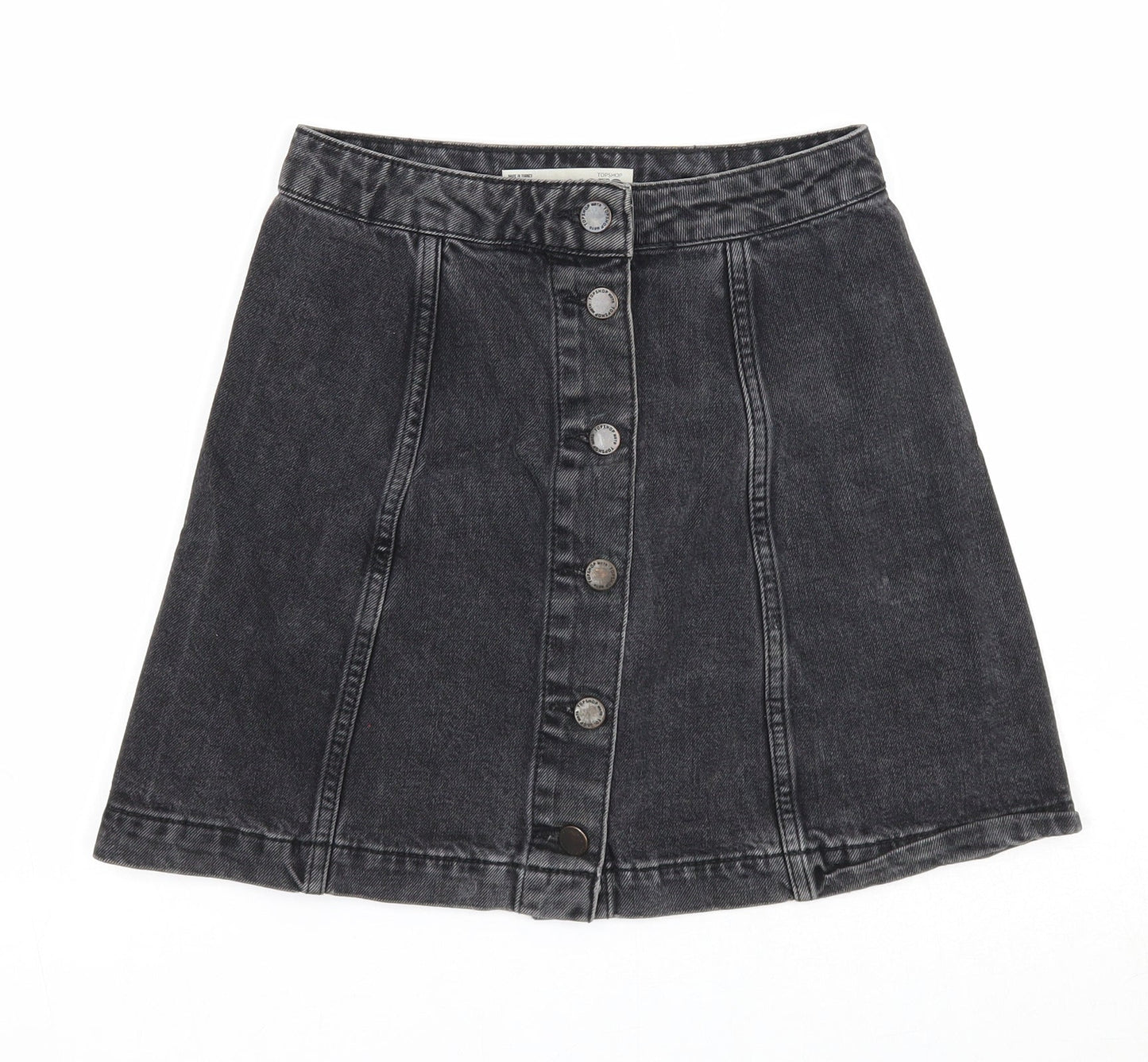 Womens UK Size 25 in Topshop A-Line Denim Skirt