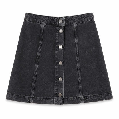 Womens UK Size 25 in Topshop A-Line Denim Skirt