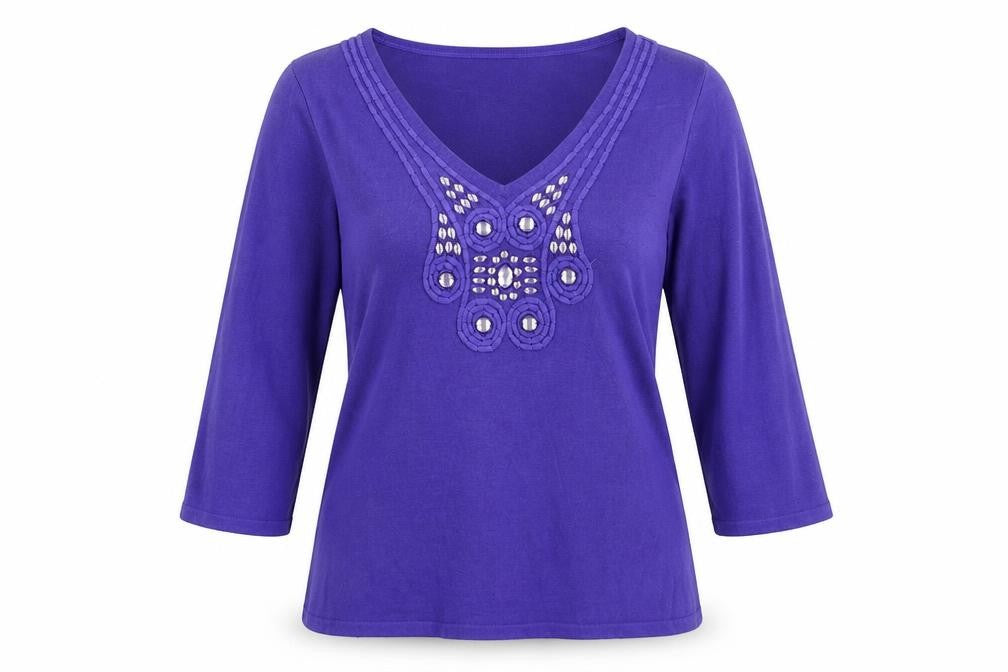 Womens UK Size 6 Sky Designs Purple Pullover Jumper