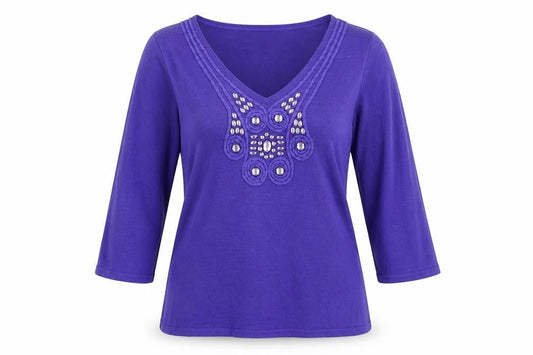 Womens UK Size 6 Sky Designs Purple Pullover Jumper